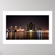 Detroit Skyline Posters