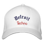 Detroit, Techno Embroidered Baseball Caps
