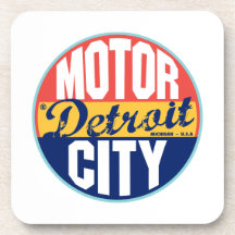 Detroit Vintage Label Coasters