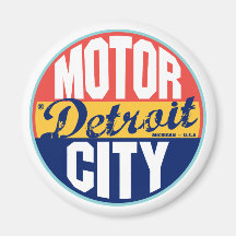 Detroit Vintage Label Refrigerator Magnets