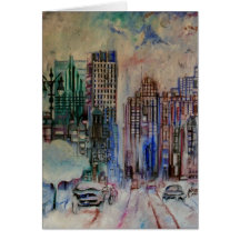 Detroit Winter Greeting Card