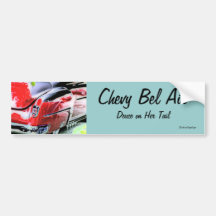Deuce on her Tail, Chevy Bel Air Bumper Sticker