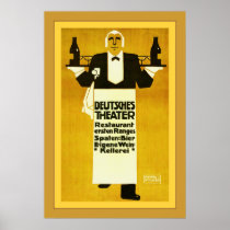 Deutches Theatre Restaurant ~ Vintage Advertising