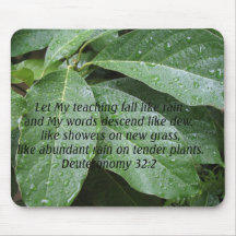 Deuteronomy 32:2 mouse pads