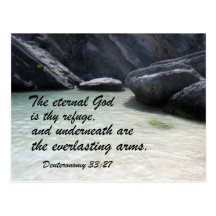 Deuteronomy 33:27 postcard