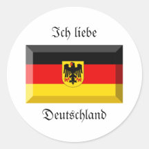 Deutschland Flag Gem Sticker