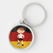 Deutschland Germany Fußball Mädchen 3 Keychain