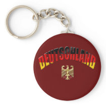Deutschland logo flag of Germany gear Keychain