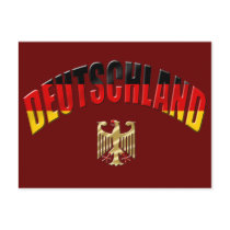 Deutschland logo flag of Germany gear Postcards