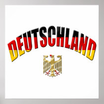 Deutschland logo flag of Germany gear Print