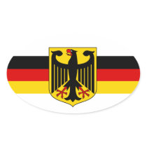 Deutschland soccer fussball #3 oval stickers