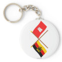Deutschland und Hamburg Flaggen, gekreuzt keychains