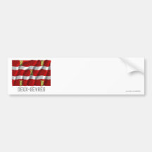 Deux-Sèvres waving flag with name Bumper Stickers