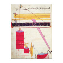 Device for supplying water to a fountain canvas prints