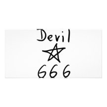devil 666 icon photo card
