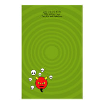 Devil and skulls stationery