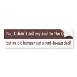 Devil Deal bumper stickers