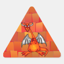 Devil Dragon Triangle Stickers