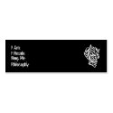 Devil Face Profile Card business cards