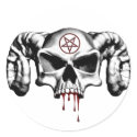 Devil Half Skull stickers