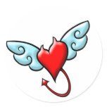 Devil Heart with Wings (Naughty) Sticker