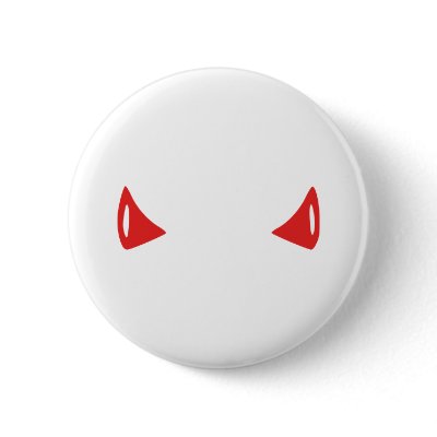 Devil Horns Button by Thinkdifferent