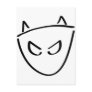devil icon postcard
