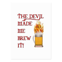 Devil Made Me Brew It - Beer Business Card Template