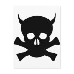 devil skull death postcards