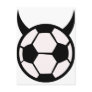 devil soccer ball bad bad bad post card