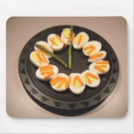 Deviled Egg Clock with Roman Numerals mousepads