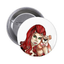 DevilGirl and her Teddy Pinback Buttons