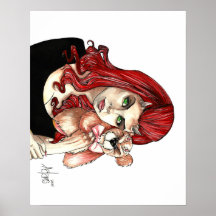 DevilGirl and her Teddy Print