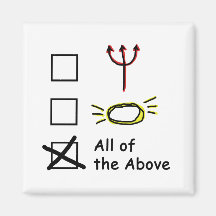 Devilish Angel Refrigerator Magnets