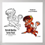 "Devilish Flirt" TATTOO FLASH Print