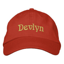 DEVLYN Name Designer Cap Embroidered Hat