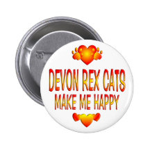 Devon Rex Cat Buttons