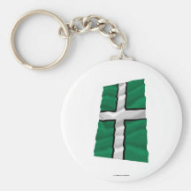 Devon Waving Flag Key Chains