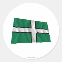 Devon Waving Flag Stickers