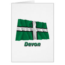 Devon Waving Flag with Name Card