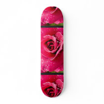 Dew Drops on Rose Skateboard