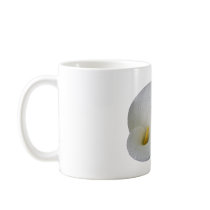 Dew drops on White Lily Coffee Mugs
