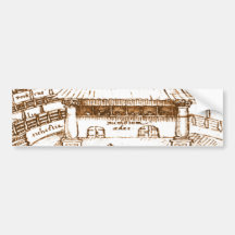 DeWitt's Swan Theatre Sketch Bumper Sticker