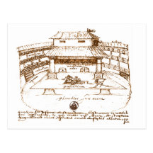 DeWitt's Swan Theatre Sketch Post Card