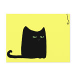 Dexter the Fat Black Cat Postcard (customisable)