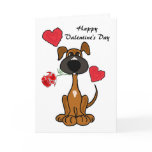 DF- Cute Puppy Dog and Octopus Valentines Day Card