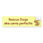 DG- Rescue Dogs, aka canis perfectis bumper stickers