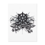 Dharma Wheel Grunge postcards