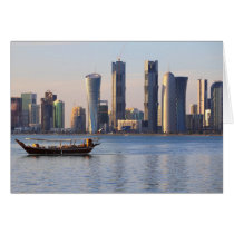 Dhow and Doha skyline Cards