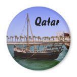 Dhows in Doha Bay magnets